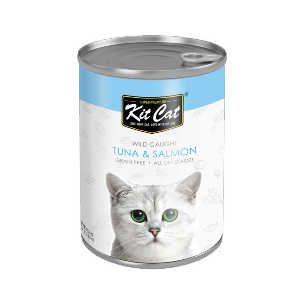 1 (1) Kit Cat Wild Caught Tuna & Salmon 400g - Image 1