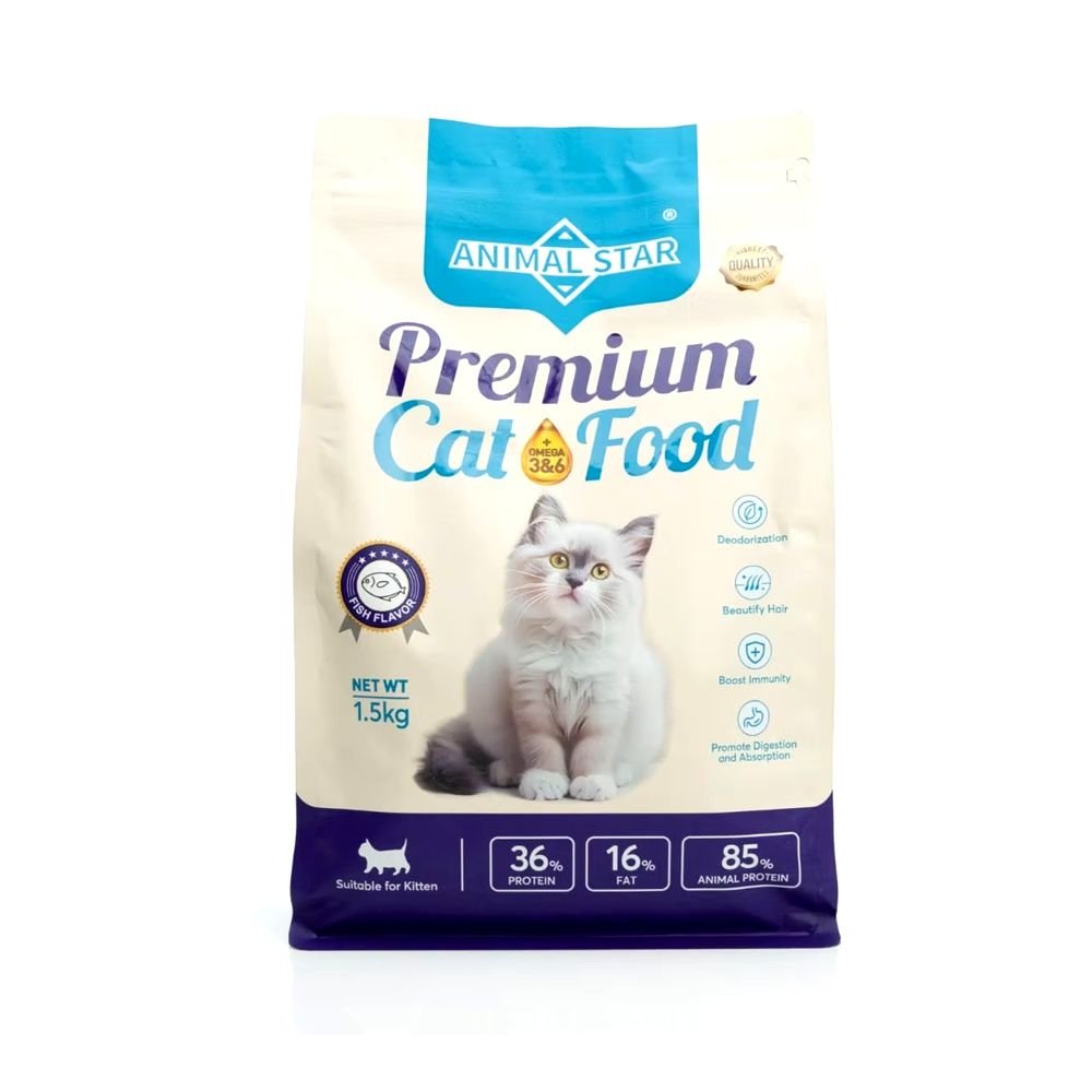 1 Animal Star Premium Cat Food 1.5kg (Fish) - Kitten - Image 1