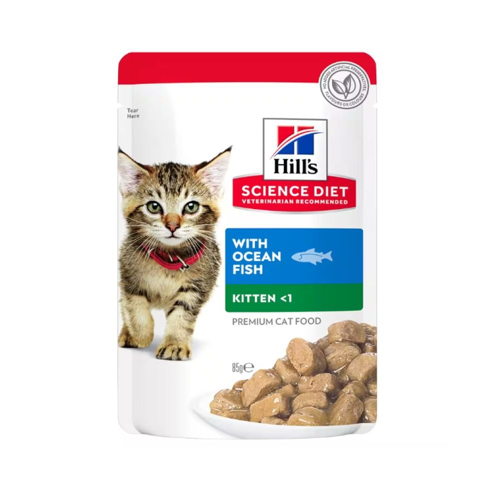 1 Hill's Science Plan Kitten Ocean Fish Cat Wet Food Gravy (12 x 85 grams) - Image 1