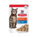 Hill's Science Plan Adult Wet Cat Food Oceanic Fish  Pouches - 85Gx12