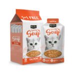 Kit Cat Savoury Soup Salmon  Wet Pouch Cat Food (50g x 6)