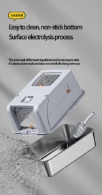 Closed XXXL Stainless Steel Cat Litter Box - Image 2