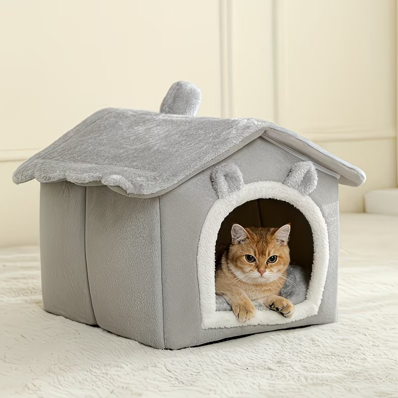ac54c80b-a0e3-4f8c-a00f-febf94f40554 House-Shaped Cat Bed - Large - Image 1