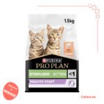 Purina Pro Plan Sterilised Kitten Healthy Start Dry Cat Food with Salmon 1.5 KG