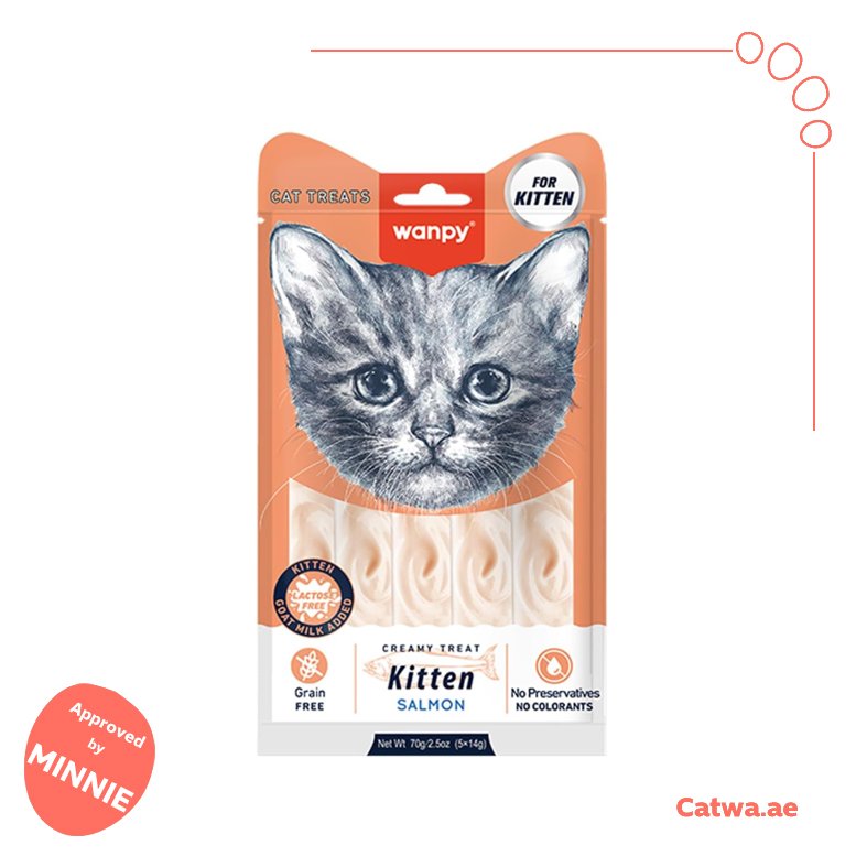 131 Wanpy Creamy Treat For Kitten Salmon 5*14 G - Image 1