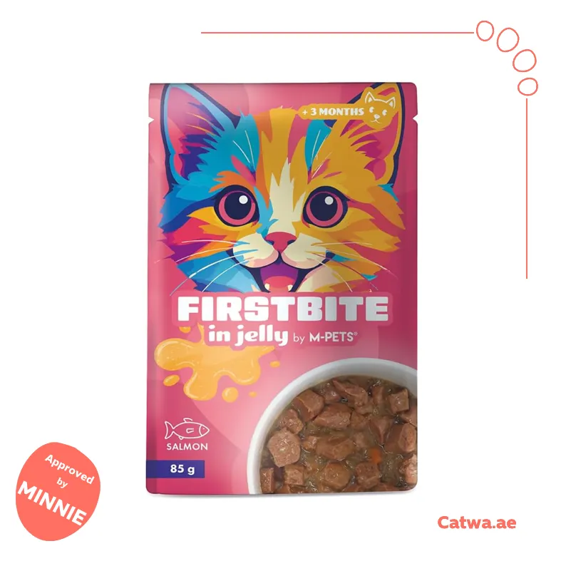 39 M-Pets Firstbite Salmon in Jelly Wet Cat Food Pouch 85 G - Image 1
