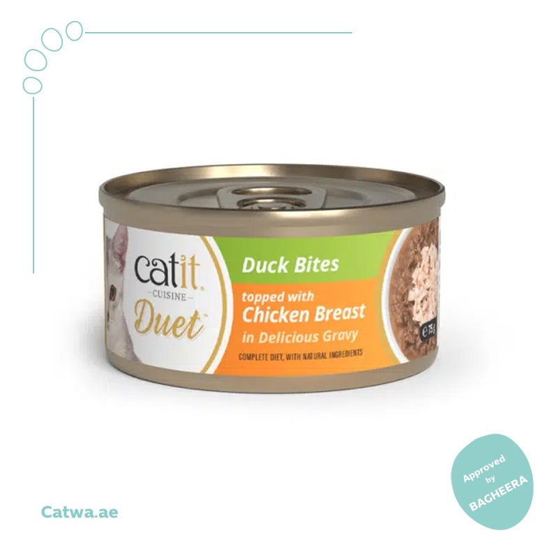 48 Catit Cuisine Duet Duck Bites with Chicken Breast in Gravy 75 G - Image 1