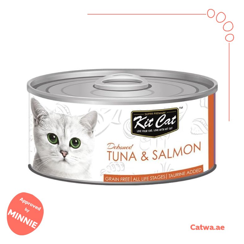51 Kit Cat Grain-Free Wet Cat Food Tuna & Salmon 80g - Image 1