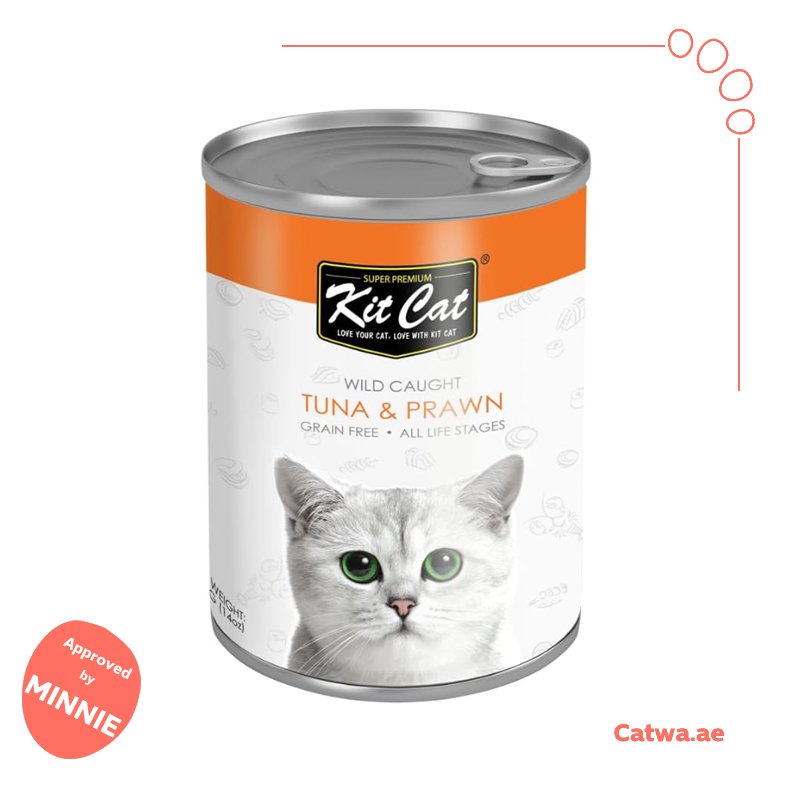 63 Kit Cat Wild Caught Tuna with Prawn Canned Cat Food 400 G - Image 1