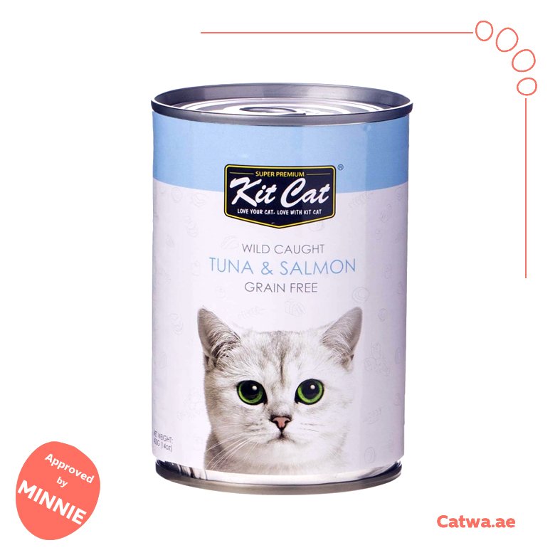 67 Kit Cat Wild Caught Tuna & Salmon Canned Cat Food 400 G - Image 1