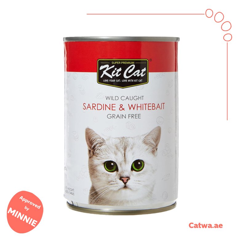 69 Kit Cat Wild Caught Sardine & WhiteBait Canned Cat Food 400 G - Image 1