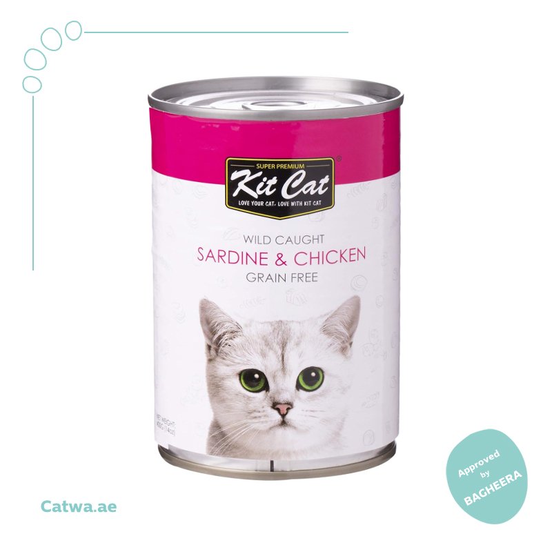 70 Kit Cat Wild Caught Sardine & Chicken Canned Cat Food 400 G - Image 1